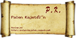 Palen Kajetán névjegykártya